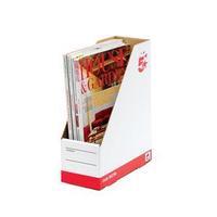 5 star self locking a4 magazine file red and white pack of 10