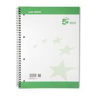 5 Star (A4) Eco Spiral Pad Punched 4 Holes (Pack of 10)