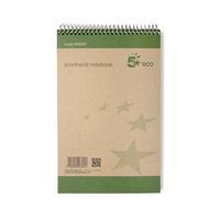 5 Star Eco Shorthand Notebook 80 Sheets (Pack of 10)