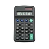 5 Star Office Pocket Calculator 8 Digit Display Dual-powered 3-Key Memory (Black)