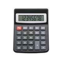 5 Star Office Desktop Calculator 8 Digit Display Dual-powered 3-Key Memory (Black)