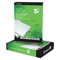 5 Star Copier Paper Recycled Ream-Wrapped 80gsm A4 White [5 x 500 Sheets]