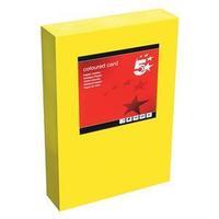 5 Star (A4) Multifunctional Coloured Card Tinted 160gsm (Deep Yellow) Pack of 250 Sheets