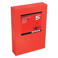 5 Star (A4) Multifunctional Coloured Card Tinted 160gsm (Deep Red) Pack of 250 Sheets