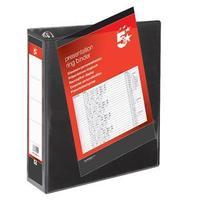 5 star presentation ring binder pvc 4 d ring 50mm size a4 black pack 1 ...