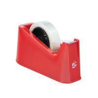 5 Star Tape Dispenser Desktop Weighted Non-slip Roll Capacity 25mm x 66m (Red)