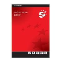 5 Star Business Paper Prestige (A4) Vellum Wove Finish Ream-Wrapped 100gsm [1 x pack of 500 Sheets]