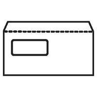5 Star (DL) Self Seal Window Envelopes 90gsm Wallet (White) Pack of 1000 Envelopes
