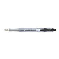 5 Star Roller Gel Pen Clear Barrel 1.0mm Tip 0.5mm Line (Black) Pack of 12 Pens