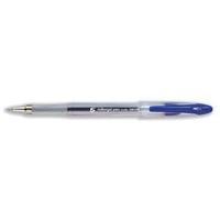 5 Star Roller Gel Pen Clear Barrel 1.0mm Tip 0.5mm Line (Blue) Pack of 12 Pens