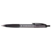 5 star grip ball pen retractable medium 10mm tip 07mm line black pack  ...