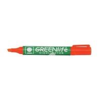 5 Star Eco Highlighter Pen Chisel Tip 1-5mm Line (Orange) Pack of 10