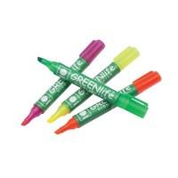 5 Star Eco Highlighter Pen Chisel Tip 1-5mm Line (Assorted) Wallet of 4