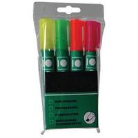 5 Star Eco Drywipe Marker Pen Chisel Tip (Black) Pack of 10