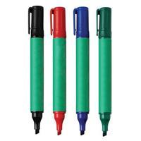 5 Star Eco Drywipe Marker Pen Chisel Tip (Red) Pack of 10
