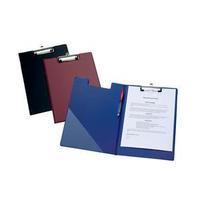 5 star fold over clipboard with front pocket foolscap black