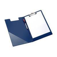 5 Star Fold-over Clipboard with Front Pocket Foolscap (Blue)