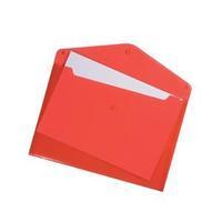 5 Star (A4) Envelope Wallet Polypropylene (Translucent Red) Pack of 5