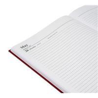 5 Star (A4) 2017 Diary Day To Page Saturday And Sunday Separate (Red)