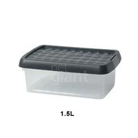 5 Star Elite - 1.5L Plastic Storage Box & clip on lid