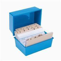 5 Star Card Index Box Capacity 250 Cards 5x3in 76x127mm Blue