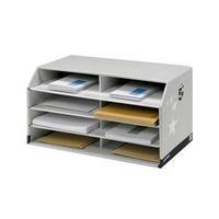 5 star document sorter with 8 compartments grey