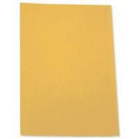5 Star (A4) Square Cut Folder Recycled Pre-punched 250gsm (Yellow) Pack of 100