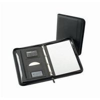 5 Star (A4) Zipped Conference 4 Ring Binder with Calculator Capacity 25mm (Black)