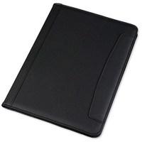 5 star a4 folio leather look writing case black