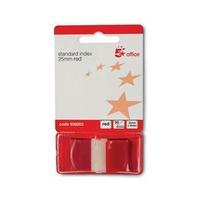 5 star standard index flags 50 sheets per pad 25 x 45mm red pack of 5
