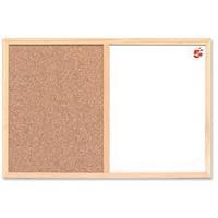 5 Star (600 x 400mm) Combination Noticeboard Cork and Drywipe