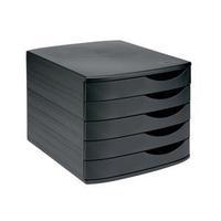 5 Star (A4/Foolscap) Desktop Drawer Set with 5 Drawers (Black/Black)