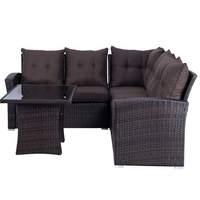 5 pieces rattan garden furniture set