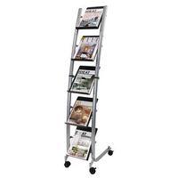 5 SHELF A4 MOBILE LITERATURE HOLDER