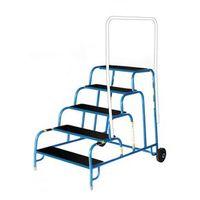 5 TREAD MOBILE STEP - NO HANDRAIL - RUBBER TREAD