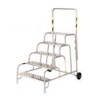 5 TREAD MOBILE STEP - NO HANDRAIL - ALUMINIUM TREAD