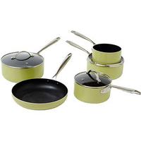 5 Piece Pan Set, Apple Green, Aluminium