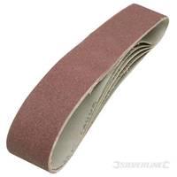 5 Piece 50x 686mm Silverline 80 Grit Sanding Belts