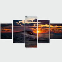 5 Panel Wall Art Modern Landscape Paintings Sea Sunset Canvas Wall Pictures Artwork Print On Canvas(No Frame)