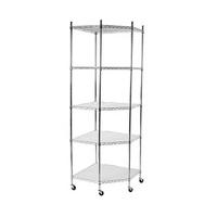 5 shelf metal storage corner rack