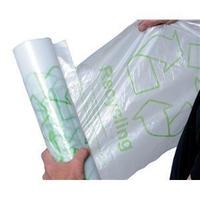 5 Star Remarkable Green Bin Liners Capacity 60 Litres Clear and Printed (Pack of 50)