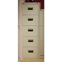 5 drawer foolscap filing cabinet light grey steel h x w x d 1500 x 458 ...