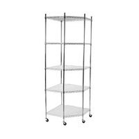 5 shelf metal storage corner rack metal