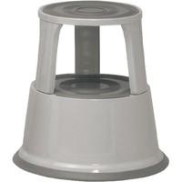 5 Star Step Stool Mobile Spring-loaded Castors up to 150kg Top D290xH430xBase D435mm 5kg Grey