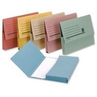 5 Star Document Wallet Half Flap 285gsm Capacity 32mm A4 Green [Pack of 50]