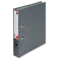 5 Star Mini Lever Arch File 50mm Spine A4 Cloudy Grey [Pack of 10]