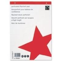5 Star Flipchart Pad Recycled Perforated 70gsm 40 Sheets A1 White [Pack 5]