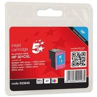 5 Star Ink Cartridge Compatible with HP No.301XL for CH564EE Inkjet Cartridge - Coloured