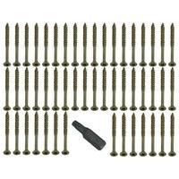 5 X 50 Torx - Fast Yzp Csk Woodscrew + Free Bit Pack of 2000 Screws