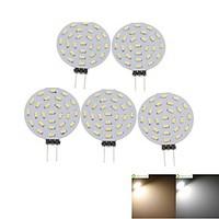 5 x G4 MR11 GU4 GZ4 3W 27x4014SMD LED 3000K/6000K Warm White/Cool White Round Shape LED Bulb AC/DC12V